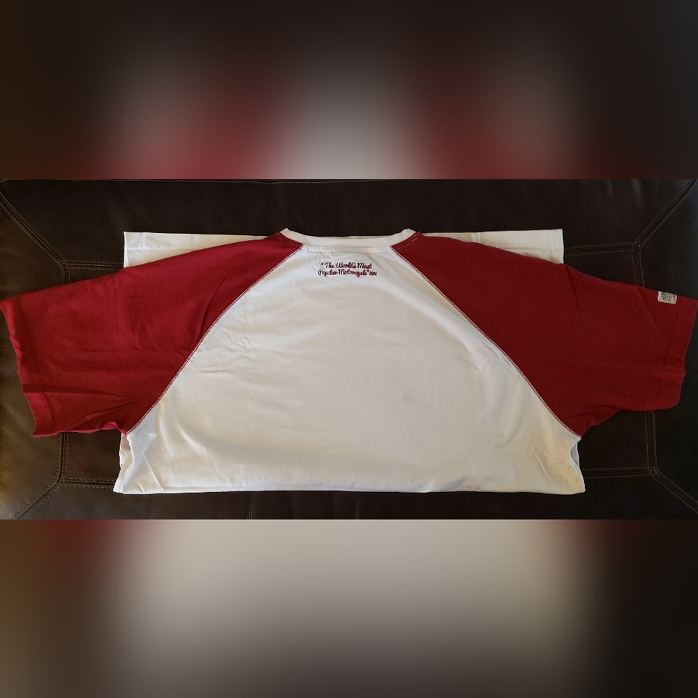 Official Indian Motorcycle Red and White Raglan T-Shirt - Picture 3 of 4